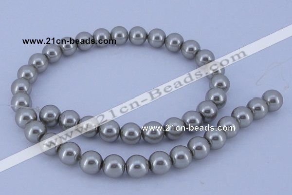 CGL378 5PCS 16 inches 16mm round dyed glass pearl beads wholesale