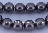 CGL404 10PCS 16 inches 8mm round dyed glass pearl beads wholesale