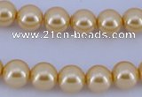 CGL52 10PCS 16 inches 4mm round dyed glass pearl beads wholesale