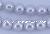 CGL75 5PCS 16 inches 10mm round dyed glass pearl beads wholesale