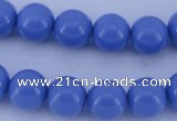 CGL809 5PCS 16 inches 10mm round heated glass pearl beads wholesale