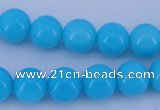 CGL825 10PCS 16 inches 6mm round heated glass pearl beads wholesale