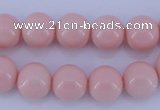 CGL831 10PCS 16 inches 6mm round heated glass pearl beads wholesale