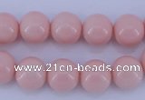 CGL832 10PCS 16 inches 8mm round heated glass pearl beads wholesale