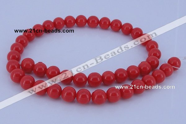 CGL842 10PCS 16 inches 4mm round heated glass pearl beads wholesale