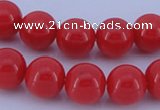 CGL843 10PCS 16 inches 6mm round heated glass pearl beads wholesale