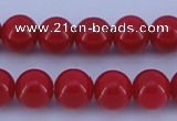 CGL848 10PCS 16 inches 4mm round heated glass pearl beads wholesale