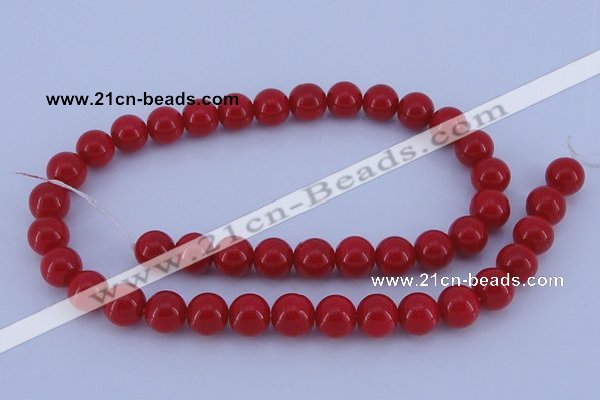 CGL849 10PCS 16 inches 6mm round heated glass pearl beads wholesale
