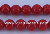 CGL850 10PCS 16 inches 8mm round heated glass pearl beads wholesale