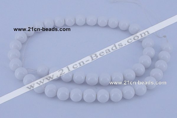 CGL854 10PCS 16 inches 4mm round heated glass pearl beads wholesale