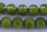 CGL872 10PCS 16 inches 4mm round heated glass pearl beads wholesale