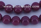 CGL878 10PCS 16 inches 4mm round heated glass pearl beads wholesale