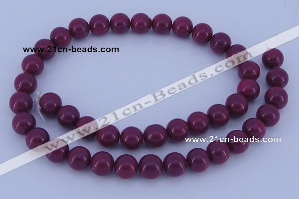 CGL878 10PCS 16 inches 4mm round heated glass pearl beads wholesale