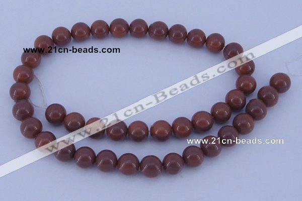 CGL885 10PCS 16 inches 6mm round heated glass pearl beads wholesale