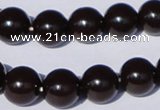 CGL897 10PCS 16 inches 6mm round heated glass pearl beads wholesale