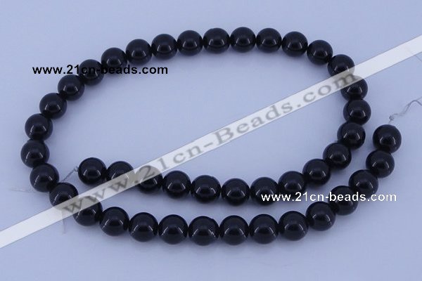 CGL902 10PCS 16 inches 4mm round heated glass pearl beads wholesale