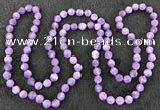 CGN1000 8mm round matte amethyst 108 beads mala necklaces