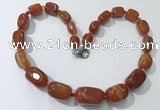 CGN104 20 inches 10*15mm - 20*30mm nuggets agate gemstone necklaces