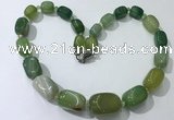 CGN109 20 inches 10*15mm - 20*30mm nuggets agate gemstone necklaces