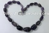 CGN120 22 inches 10*14mm - 20*30mm nuggets amethyst necklaces