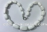 CGN121 22 inches 10*14mm - 20*30mm nuggets white porcelain necklaces