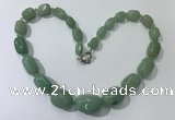 CGN129 22 inches 10*14mm - 20*30mm nuggets green aventurine necklaces