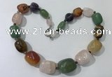 CGN130 22 inches 10*14mm - 20*30mm nuggets mixed gemstone necklaces