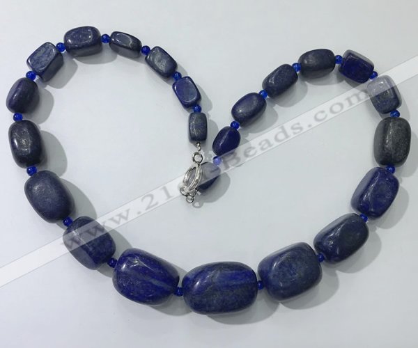 CGN131 22 inches 10*14mm - 20*30mm nuggets lapis lazuli necklaces