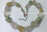 CGN145 19.5 inches 10*14mm - 20*30mm nuggets mixed quartz necklaces