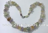 CGN161 18.5 inches 12*16mm - 13*18mm nuggets mixed quartz necklaces