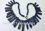 CGN193 23 inches 8*20mm - 11*60mm lapis lazuli stick necklaces