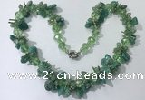 CGN414 19.5 inches chinese crystal & amazonite chips beaded necklaces