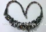CGN467 22 inches chinese crystal & Indian agate beaded necklaces