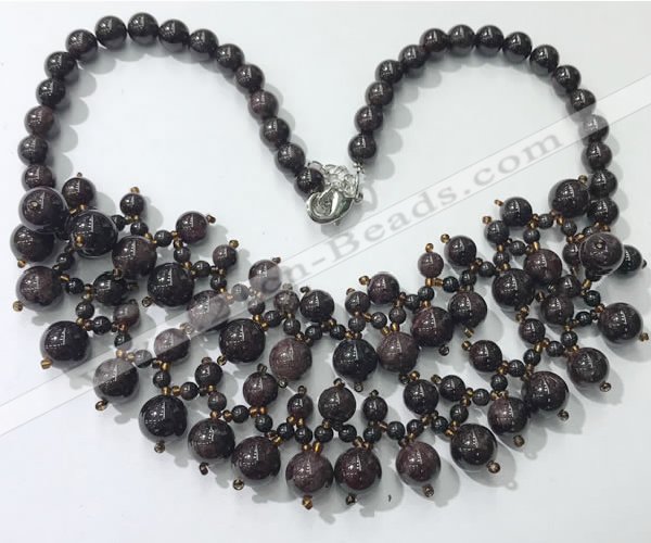 CGN564 19.5 inches stylish 4mm - 12mm candy jade beaded necklaces