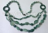 CGN600 23.5 inches striped agate gemstone beaded necklaces