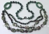 CGN604 23.5 inches imitation ruby zoisite gemstone beaded necklaces