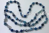 CGN656 22 inches chinese crystal & striped agate beaded necklaces