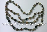 CGN657 22 inches chinese crystal & striped agate beaded necklaces