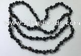 CGN659 22 inches chinese crystal & striped agate beaded necklaces