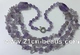 CGN671 22 inches stylish amethyst beaded necklaces wholesale