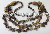 CGN675 22 inches stylish mookaite gemstone beaded necklaces