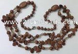 CGN682 23.5 inches chinese crystal & goldstone beaded necklaces