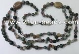 CGN685 23.5 inches chinese crystal & Indian agate beaded necklaces