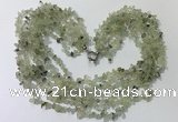 CGN722 19.5 inches stylish 6 rows prehnite chips necklaces