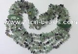 CGN760 20 inches stylish 6 rows fluorite chips necklaces