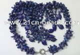 CGN836 20 inches stylish blue spot stone statement necklaces