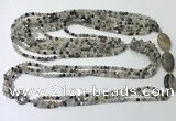 CGN850 30 inches trendy Montana agate long beaded necklaces