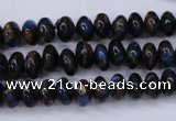 CGO181 15.5 inches 5*8mm rondelle gold blue color stone beads