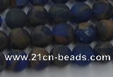 CGO261 15.5 inches 6mm round matte gold multi-color stone beads