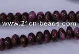 CGO71 15.5 inches 5*8mm rondelle gold red color stone beads